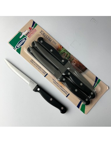 CONF.6 COLTELLO BISTECCA M/NERO 6CCB
